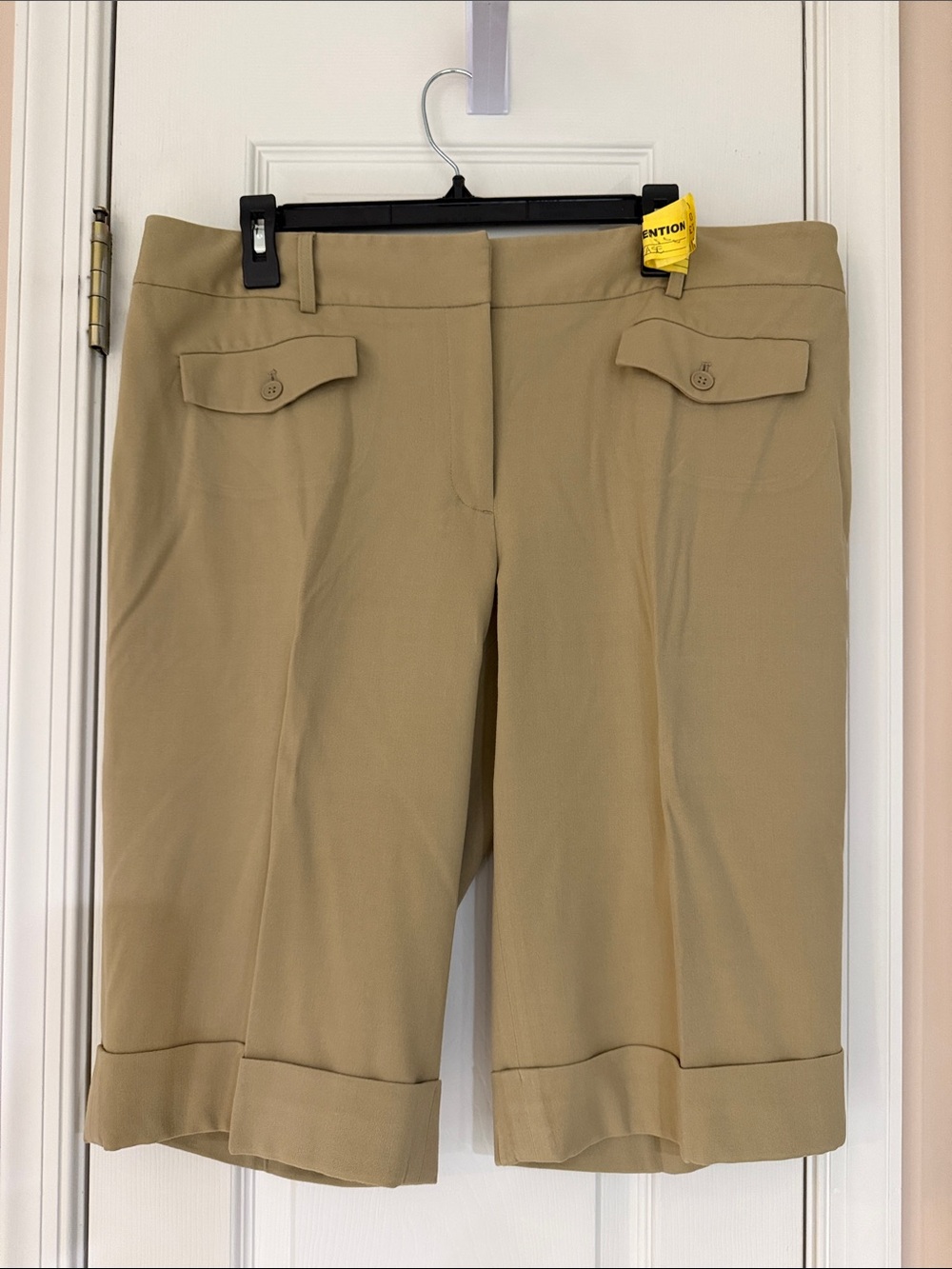 Lane Bryant Classic Khaki Bermuda Shorts for Women, Size 18